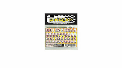 Pinecar Dry Transfer Decals, Beveled Numbers PIN4015
