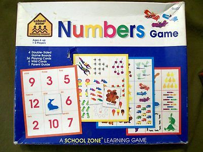 Numbers Game A School Zone Learning Game Ages 4 - Up 1-4 Players (05002)
