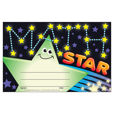 (12 PK) AWARDS MATH STAR