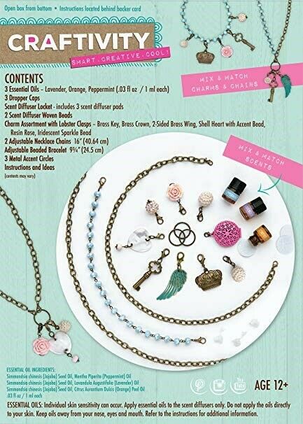 FABER - CASTELL CRAFTIVITY AROMA JEWELRY LOVELY LOCKETS TOY- JEWELRY MAKING KIT