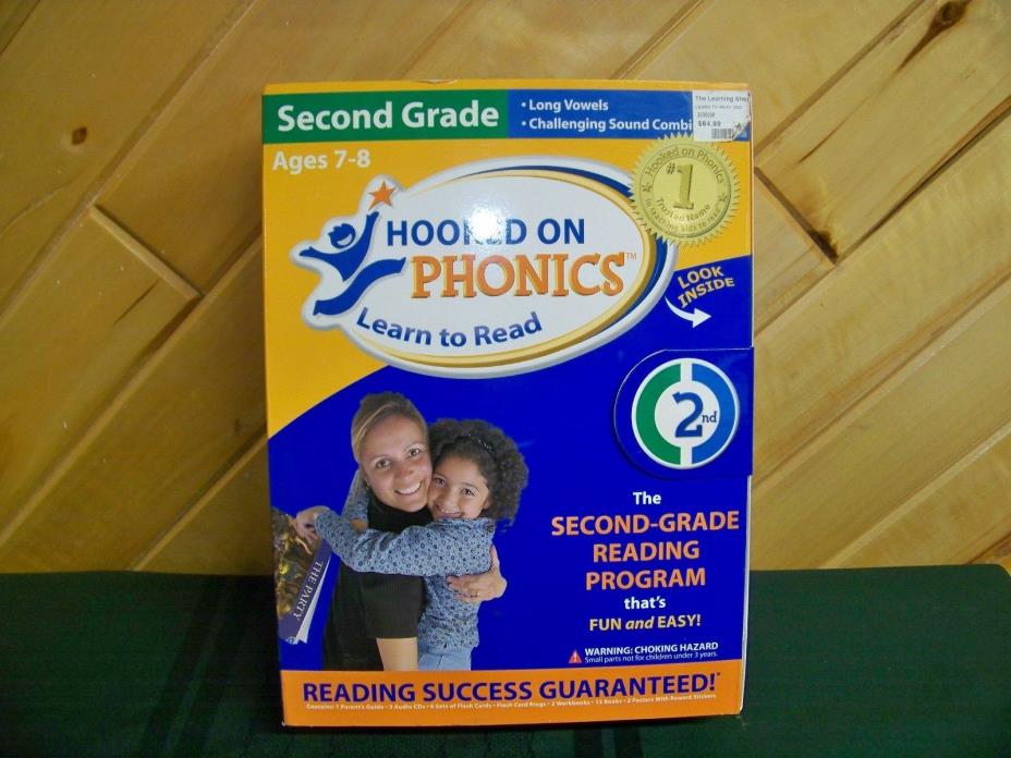 HOOKED ON PHONICS  Learn to Read 2nd Grade Set ( 3 CD'S,8 Books, 2 Work Books)