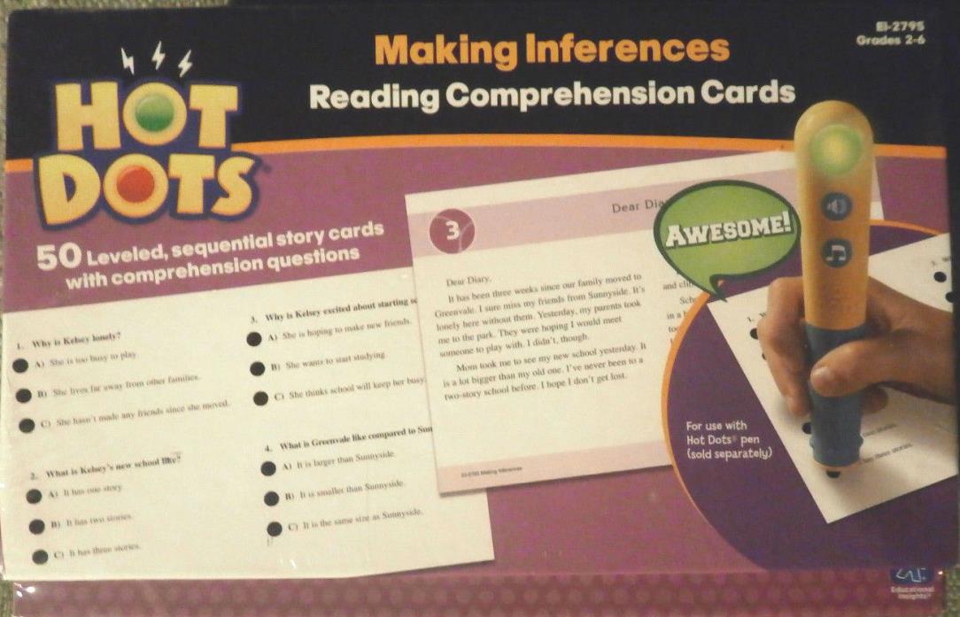 HOT DOTS - MAKING INFERENCES - GRADES 2-6 - EDUCATIONAL INSIGHTS - BRAND NEW