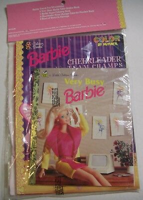 BARBIE BOOKS SET Including Hardcover Golden Book PLUS EARRINGS Sealed NEW 1998