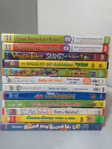 Lot 12 Your Baby Can Read Baby Einstein Wiggles Etc