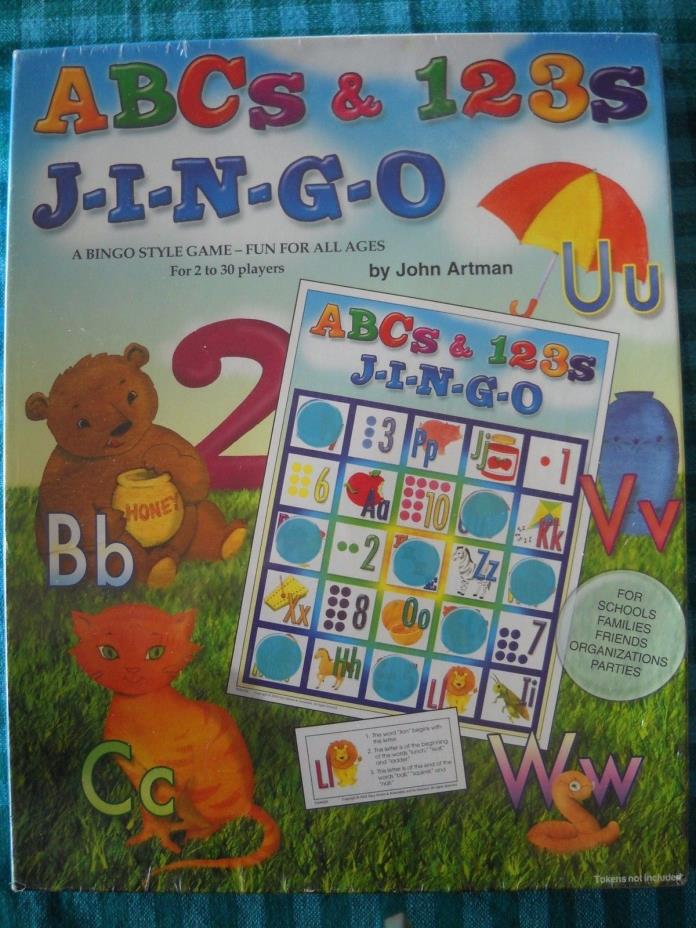 NEW in BOX Sealed JINGO ABCs & 123s Educational Game Homeschool Bingo Style