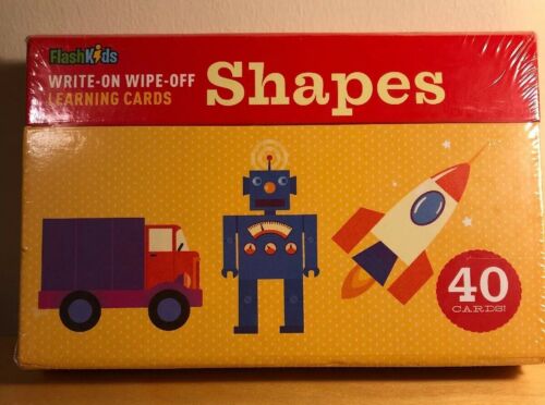 Shapes Write-on Wipe-off Learning Cards by Flash Kids. New.