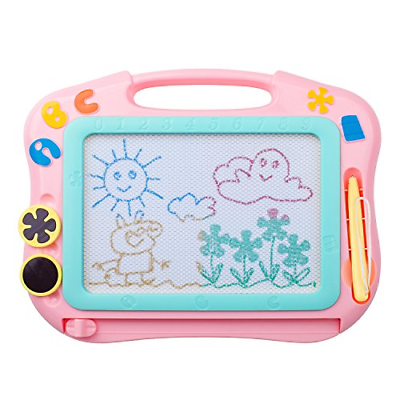 ikidsislands IKS85P [Travel Size] Color Magnetic Drawing Board for Kids, Doodle