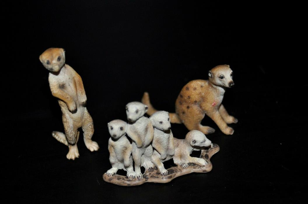 Retired Schleich Meerkat Family Animal Toy Figures