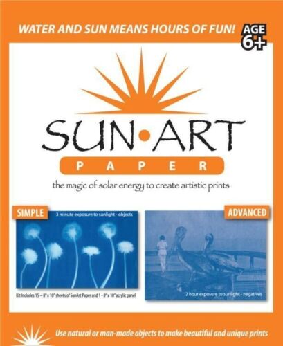 SunArt Paper 8x10; UV Sensitive Rayograph Paper KIT