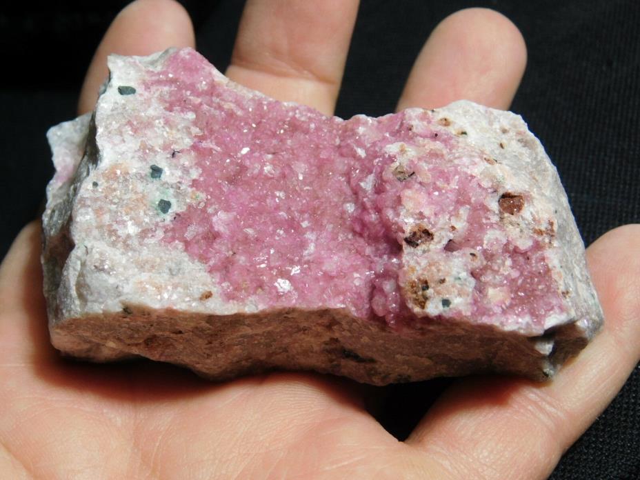 A 100% Natural Purple PINK Cobalto Calcite Crystal Cluster! From Morocco 223gr e