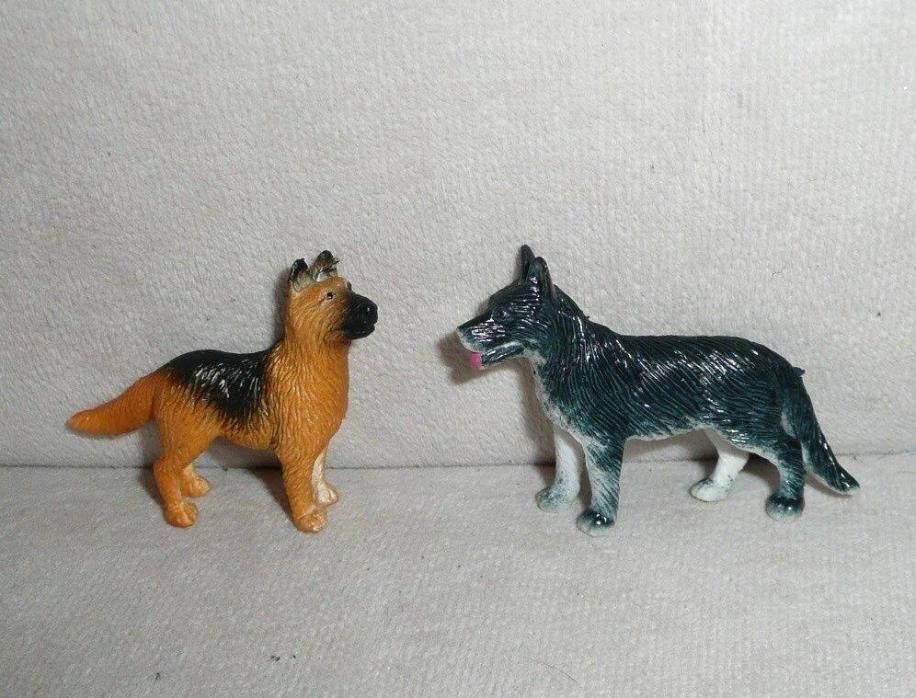 Plastic Black & Brown Dogs Dog PVC Animal Figures 1.5