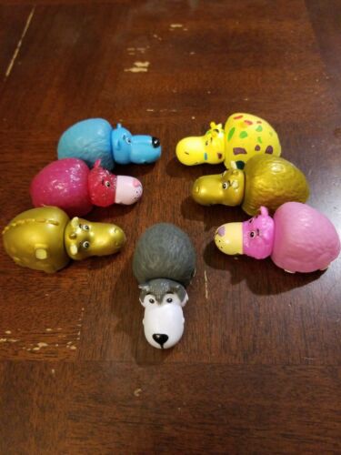 FLIPAZOO 7 PIECE LOT HIPPO ALLIGATOR COW POLAR BEAR 2 IN ONE TOY MINI