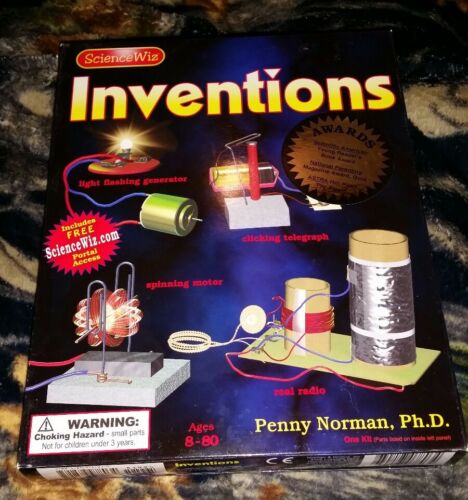 Science Wiz Inventions Electricity Kit With CD ROM & 40 Page Book Penny Norman