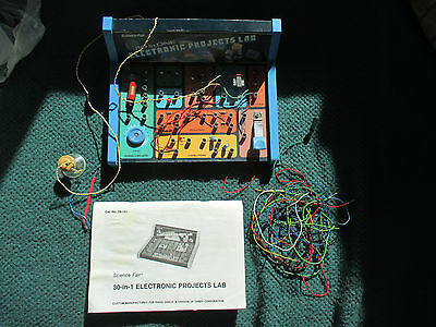30-in-1 Electronic Projects Lab1982 Radio Shack Science Fair-Has Instructions