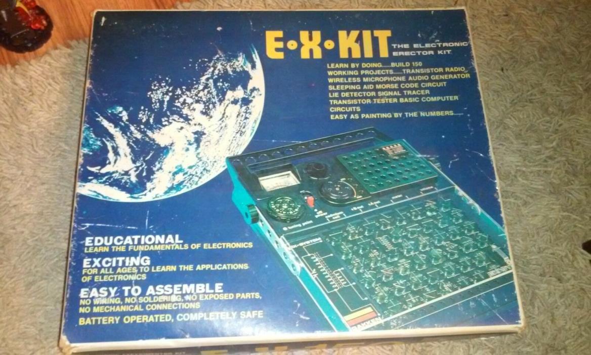 Vintage E-X-150 Electronic Erector Kit Educational Projects in box UNTESTED