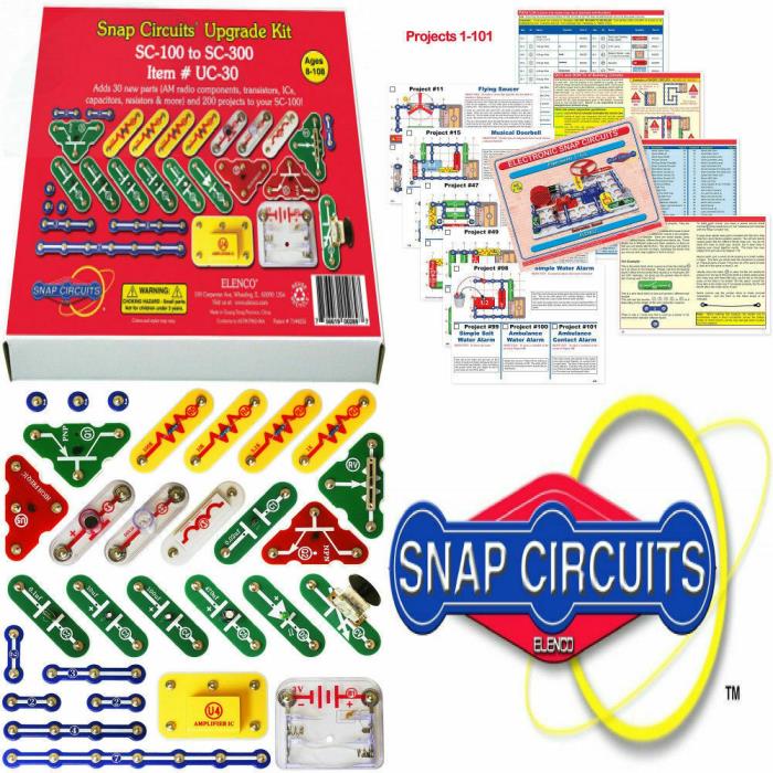 Snap Circuits UC-30 Electronics Exploration Upgrade Kit | SC-100 to SC-300 |...