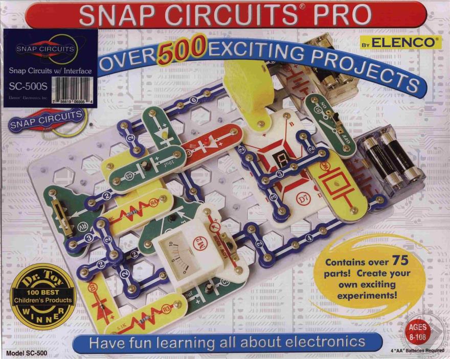 Snap Circuits PRO SC-500 Electronics Discovery Kit with Computer Interface