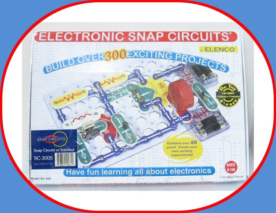Snap Circuits SC-300S + BONUS Lights SCL-175 Parts Educational Electronics Kit
