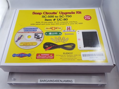 ELENCO SNAP CIRCUITS UC-80 UPGRADE KIT CONVERTS SC500 TO SC750 Ages 8+ to 108