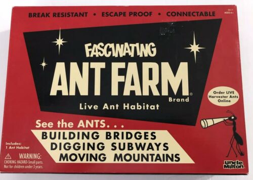 Uncle Milton Fascinating Ant Farm Live Ant Habitat Vintage