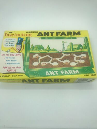 New VINTAGE 1979 UNCLE MILTON'S CONNECTABLE ANT FARM No. 15 BUG INSECT HABITAT