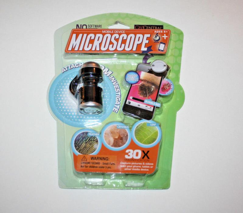 Geocentral Mobile Device Microscope 30x Magnification Kids Age 8+