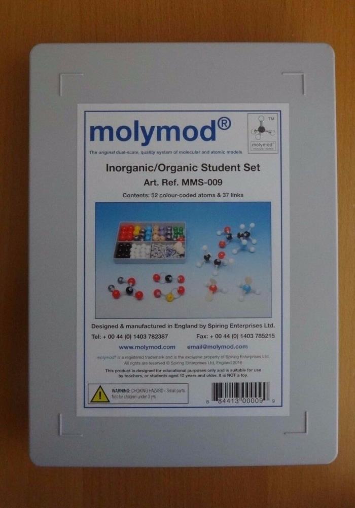 Molymod MMS-009 Inorganic/Organic Chemistry Molecular Model Student Set 52 atoms