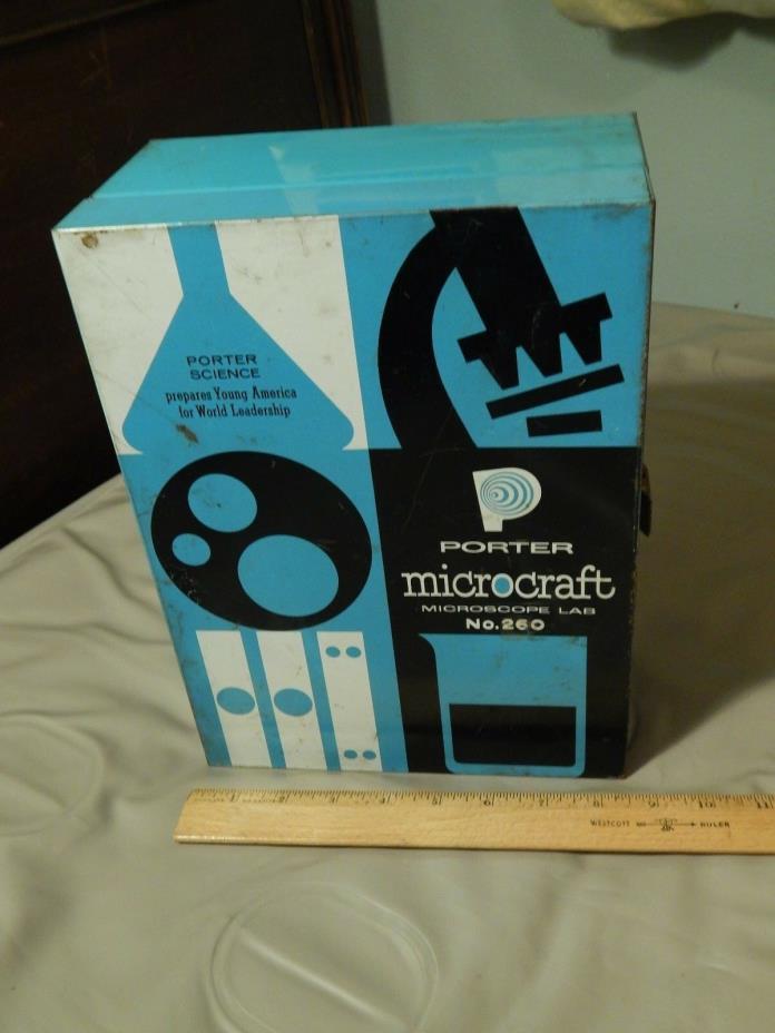 Porter Science ~Microcraft Student Research Microscope Lab~ No. 264 w/ Extras