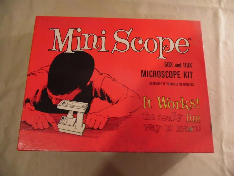 Mini Scope Microscope Kit 50X and 110X / Circa 1967 / Free Domestic Shipping