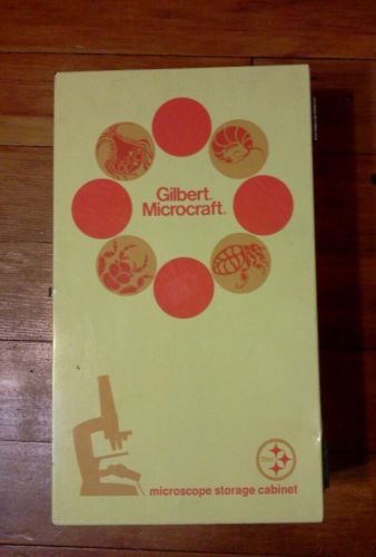 Gilbert Microcraft Microscope Storage Cabinet Vintage Yellow Pittsburgh Steel