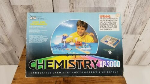 NSI XP-3000 Vintage Chemistry Set Complete in Original Box w/ unopened Chemicals