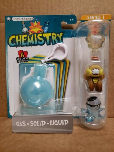 Basher Science Chemistry Set Series 1 Gas Solid Liquid Figures 6 Cards New