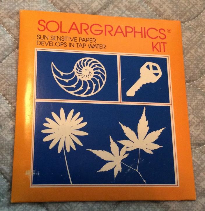 SOLARGRAPHICS KIT SUN SENSITIVE PAPER 1984 NEW OLD STOCK