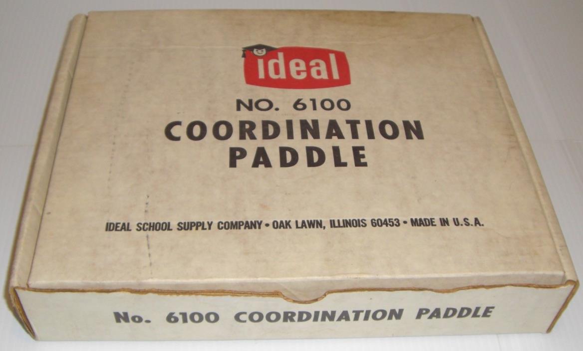 Vintage 1972 Ideal Coordination Paddle No. 6100 For Teaching Aide Collectible