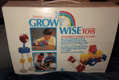 Vintage 1987 Amway Grow Wise 68 pc Top Express Construction Set-complete