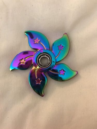 Flower Rainbow Metallic Fidget Spinner