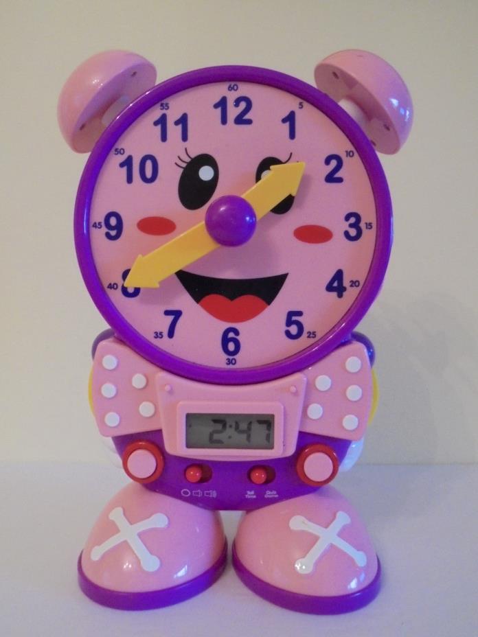 TELLY THE TEACHING TIME CLOCK  LEARNING JOURNEY INTERNATIONAL. BATTERY OPERATED