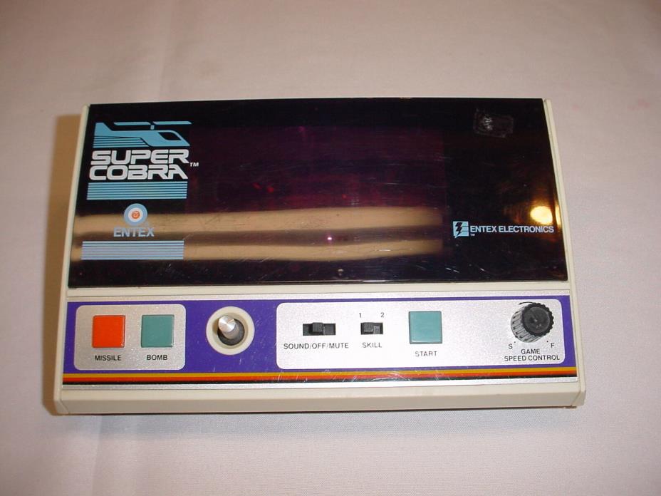 Vintage Entex Super Cobra rare handheld arcade game