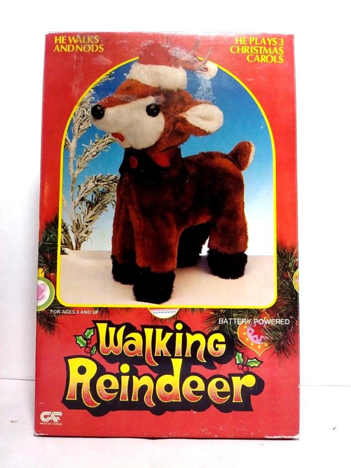 Vintage Walking Reindeer Battery Operated Error on Box