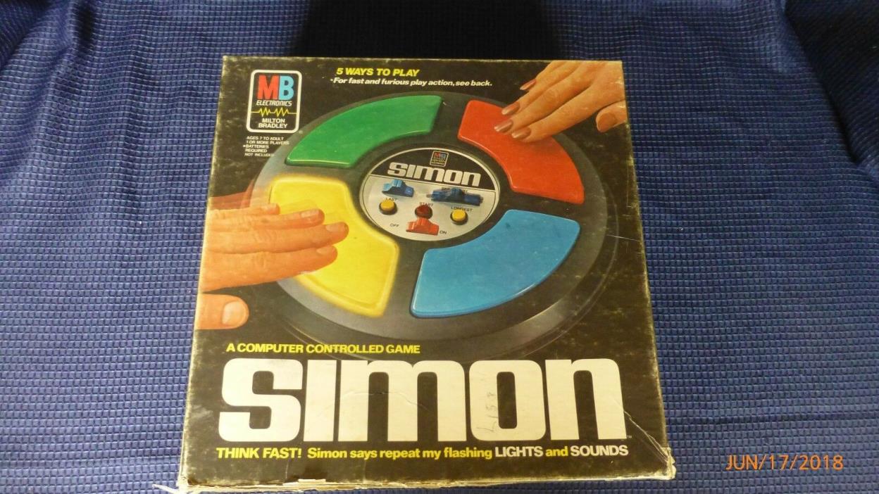 Vintage Simon Electronic Computer Game Tested Working Milton Bradley 1978