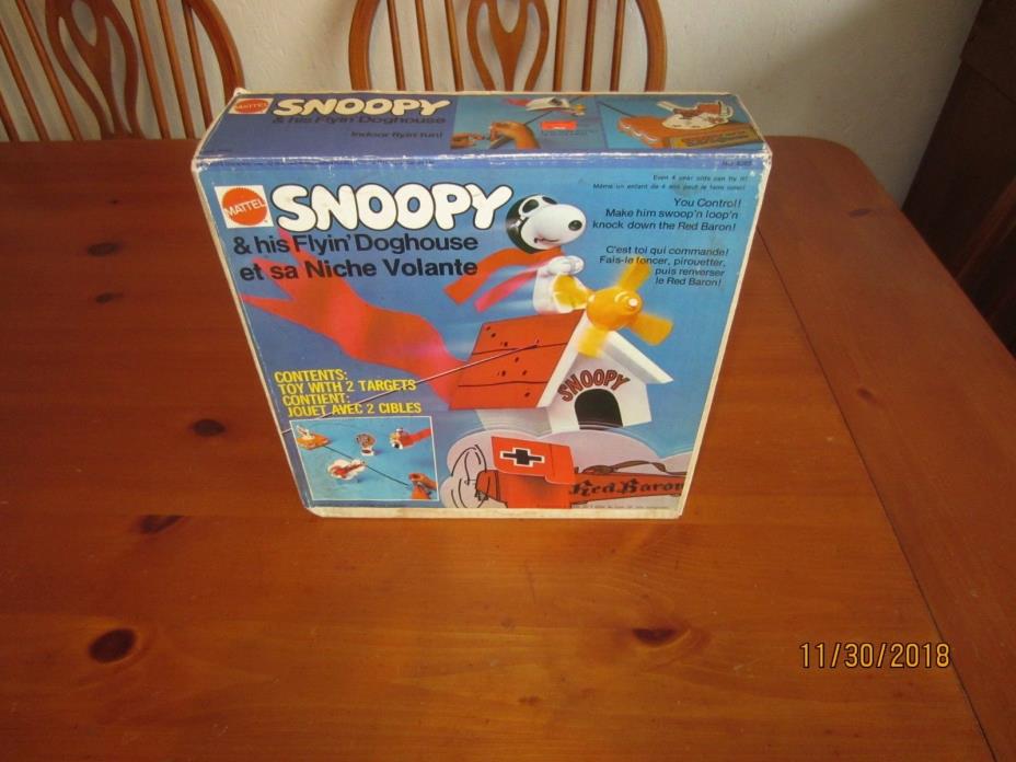 1973 Mattel Snoopy & His Flyin' Doghouse Red Baron w/Box New- Vertibird