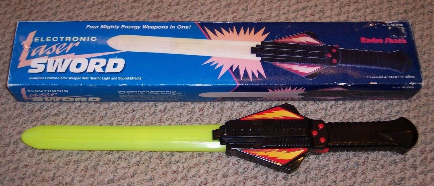 Vintage Electronic Laser Sword by Radio Shack, w/box