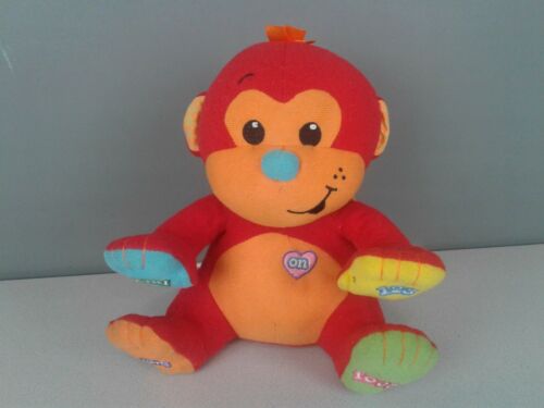 Infantino red battery operated monkey that sings and counts