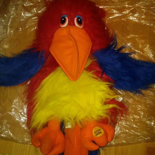 Extremely RARE GEMMY POLLY the REPEATING PARROT HAND PUPPET