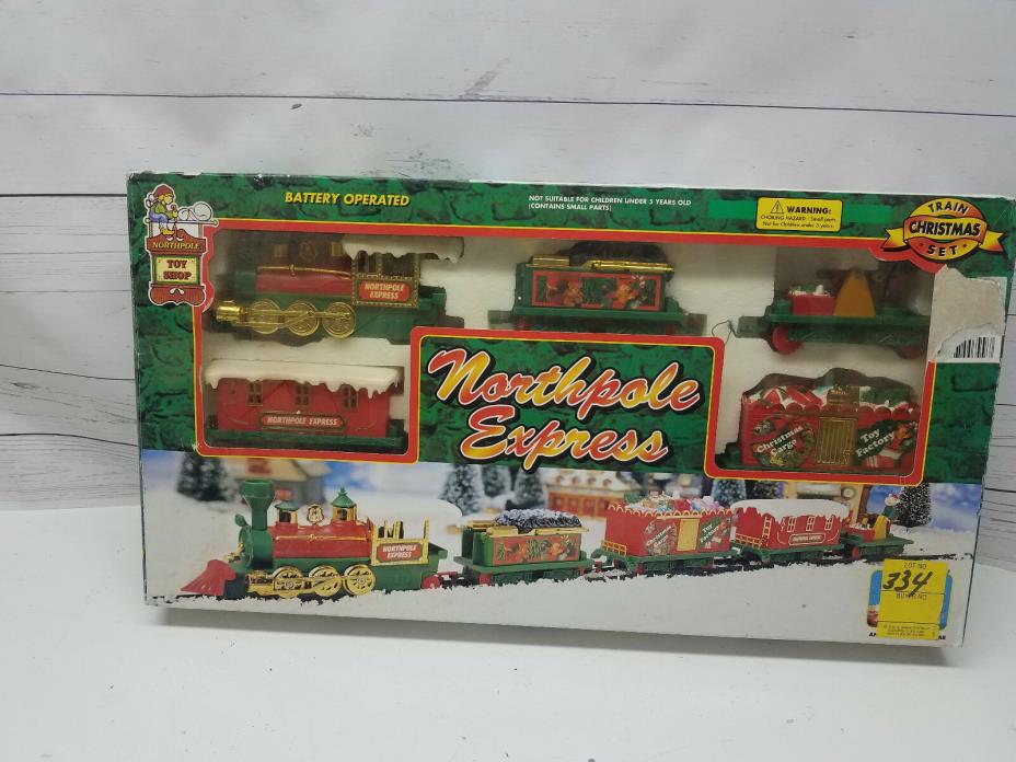 Toy State Northpole Express Battery Operated Christmas Train Set 5306