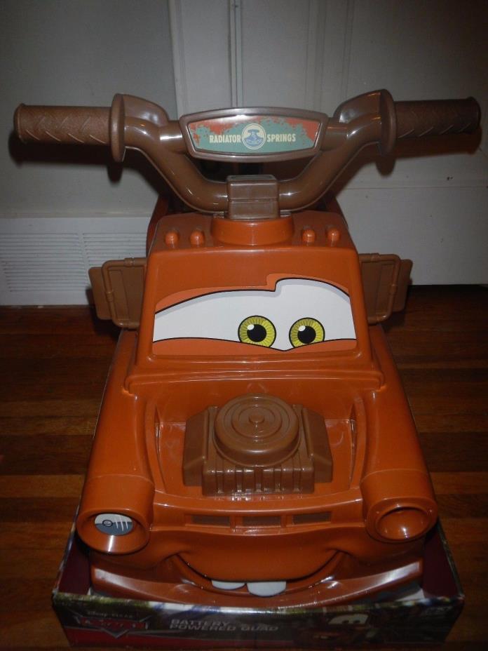 Ride On Toys 6V Battery Powered Disney Mater Cars Kids Toddler Quad DISNEY Rare