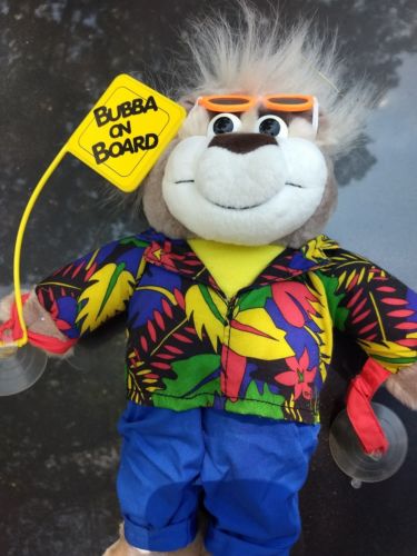 1998 Mattel talked fussing Bubba On Board travel vacation window cling doll