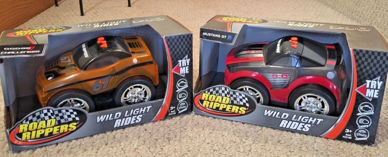 Road Rippers Wild Light Rides Lot of 2 NEW Dodge Challenger/Mustang GT SHIP FREE