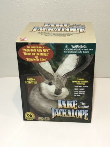 Gemmy Jake The Singing Jackalope Rabbit Bunny Motion Activated NEW IN BOX