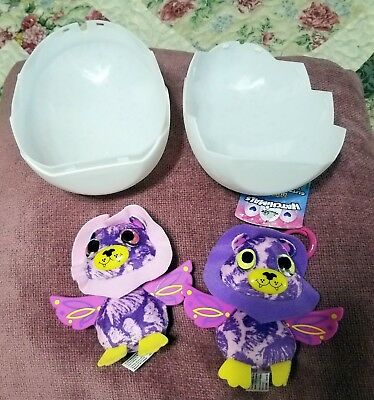 Hatchimals JUMBO Glittering Garden Talking Twin Surprise Plush Clip LIGULL -Lot1